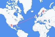 Flyreiser fra Zacatecas, Mexico til Kuopio, Finland