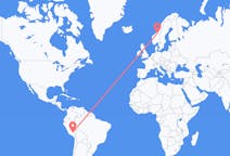 Flyg från Cusco, Peru till Trondheim, Norge