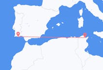 Flyreiser fra Tunis, Tunisia til Faro-distriktet, Portugal