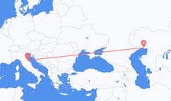 Flyg från Atyraw, Kazakstan till Rimini, Italien