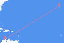Flyreiser fra Riohacha, Colombia til Ponta Delgada, Portugal
