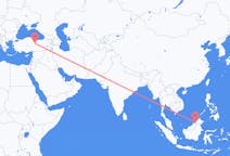 Loty z Bandar Seri Begawan, Brunei do Śiwy, Turcja