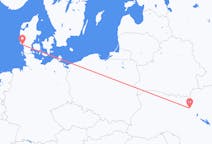 出发地 乌克兰出发地 Kiev目的地 丹麦埃斯比约的航班