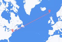Flyg från New York, USA till Sørvágur, Färöarna