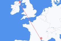 Flyrejser fra Montpellier, Frankrig til Belfast, Nordirland