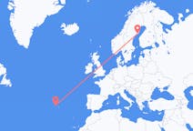 Vols depuis la ville de Terceira vers la ville d'Umeå