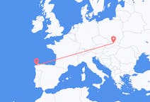 出发地 斯洛伐克出发地 波普拉德目的地 西班牙La Coruña的航班