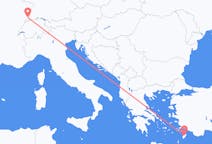 Flights from Basel in Switzerland to Rhodes in Greece