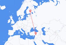 Flyreiser fra Villmanstrand, Finland til Gaziantep, Tyrkia