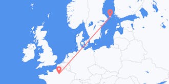 Flyg från Frankrike till Åland