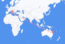 Flyreiser fra Sunshine Coast-regionen, Australia til Palermo, Italia