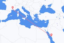 Voli da Yanbu, Arabia Saudita a Nîmes, Francia