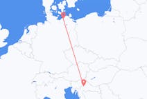 Flyg från Zagreb till Rostock