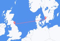 出发地 瑞典从 恩厄尔霍尔姆前往英格兰的泰恩河畔纽卡斯尔的航班