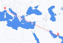 Flights from Ras al-Khaimah, United Arab Emirates to Genoa, Italy