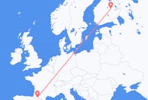 Flyg från Kuopio, Finland till Lourdes (kommun i Brasilien, São Paulo, lat -20,94, long -50,24), Frankrike
