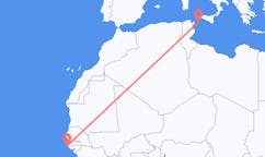 Flyrejser fra Cap Skiring, Senegal til Pantelleria, Italien