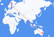 Flights from Canberra, Australia to Umeå, Sweden
