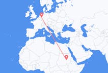 Flyg från Khartoum, Sudan till Duesseldorf, Tyskland