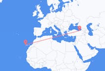 Vluchten van Trabzon, Turkije naar La Palma (ort i Mexiko, Guanajuato, Salamanca), Spanje