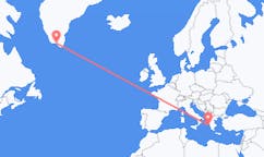 Flyrejser fra Narsaq, Grønland til Kefallinia, Grækenland