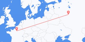 Flyg från Ryssland till Frankrike
