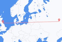 Flyg från Kazan, Ryssland till Newcastle upon Tyne, England