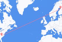 Flyrejser fra Charlotte til Oulu