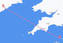 Vluchten van Cork, Ierland naar Alderney, Guernsey
