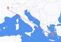 出发地 法国出发地 里昂目的地 希腊纳克索斯的航班