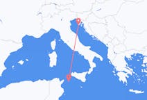 Vluchten van Pula naar Pantelleria