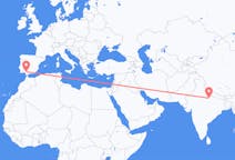 インド、 ラクナウから、インド、セビリア行き行きのフライト