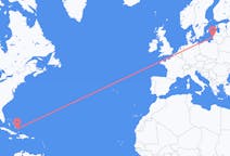 Flights from Spring Point, the Bahamas to Palanga, Lithuania