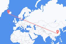 Flyreiser fra Yichun, Jiangxi, Kina til Reykjavík, Island