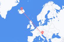 Flyreiser fra Trieste, Italia til Akureyri, Island