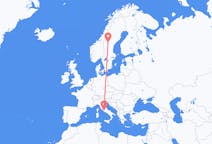 Voli da Östersund, Svezia a Roma, Italia