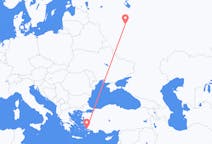 Flüge von Moskau, Russland nach Bodrum, die Türkei
