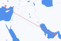 Flyrejser fra Dubai, De Forenede Arabiske Emirater til Gazipaşa, Tyrkiet