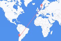 Flyg från Santiago de Chile, Chile till Oslo, Norge