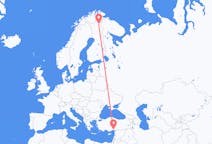 Flug frá Adana, Tyrklandi til Ivalo, Finnlandi