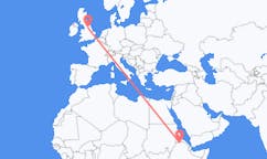 出发地 埃塞俄比亚希雷前往英格兰的利兹的航班
