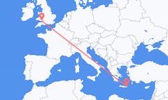 Flyg från Cardiff, Wales till Sitia, Grekland