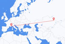 Flights from Semey, Kazakhstan to Nice, France
