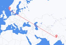 Flyreiser fra Patna, India til Stavanger, Norge