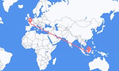Flyrejser fra Banjarmasin, Indonesien til Poitiers, Frankrig