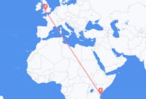 Flyreiser fra Mombasa, Kenya til Bristol, England