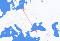 Flights from Szymany, Szczytno County, Poland to Ankara, Turkey