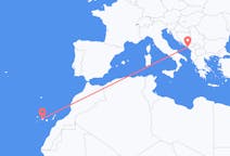 Flyrejser fra Tivat, Montenegro til Tenerife, Spanien