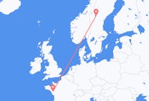 Flyrejser fra Nantes til Östersund