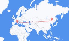 Flyrejser fra Daqing, Kina til Figari, Frankrig